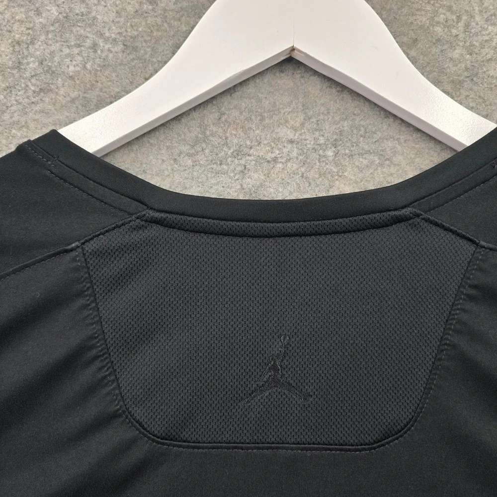 Jordan Training Mens 3XL Black Polyester V-Neck Long Sleeve Performance Shirt